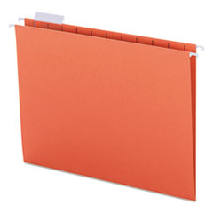 Smead  Hanging Folders w/Poly Tab, 1/5 Tab, Ltr, 25/BX, Orange
