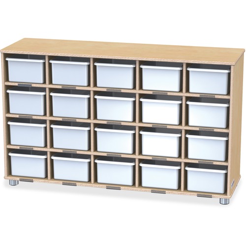 20 Cubbie Shelf,TureModern,w/White Bins,