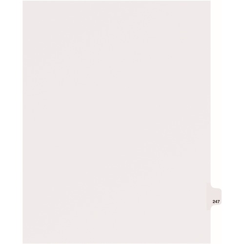 Avery  Dividers, "247", Side Tab, 8-1/2"x11", 25/PK, White