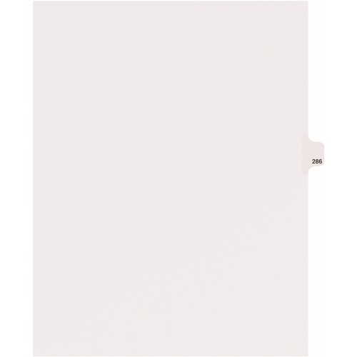 Avery  Dividers, "286", Side Tab, 8-1/2"x11", 25/PK, White