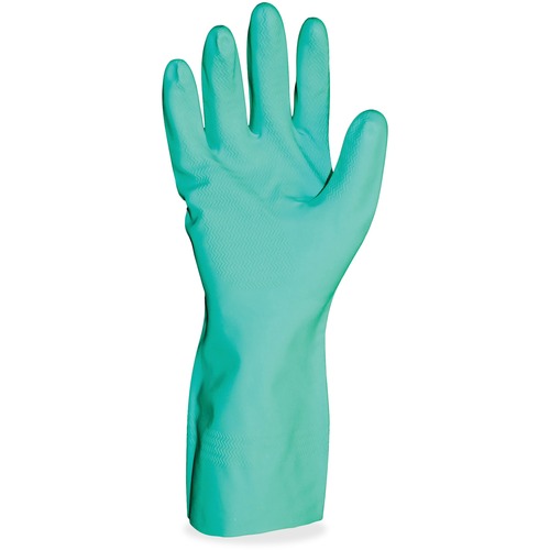 ProGuard  Gloves,Nitrile,Flock-Lined,15mil,12"L,Small,12PR/DZ,Green