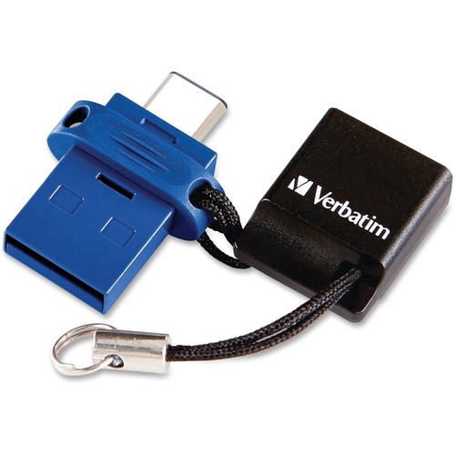 Verbatim  USB-A/USB-C Drive, 64GB, Blue