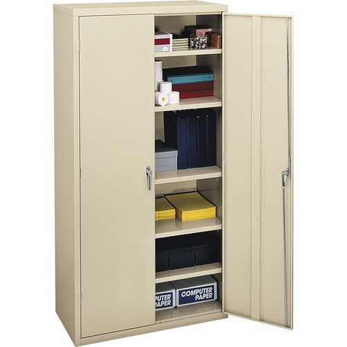 Storage Cabinet, 5 Shelves, 36"x18-1/4"x71-3/4", Putty