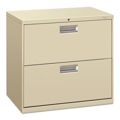 The HON Company  2 Drawer Lateral File W/Lock, 30"x19-1/4"x28-3/8", Putty