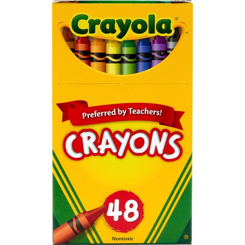 Crayola  Crayons, w/Tuck Box, Nontoxic, 3-5/8"x5/16", 48/BX, AST
