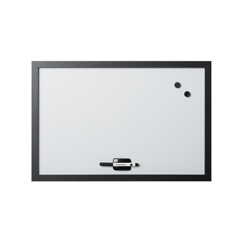 Magnetic Dry Erase Board, Black Frame, 18 x 24 Inches