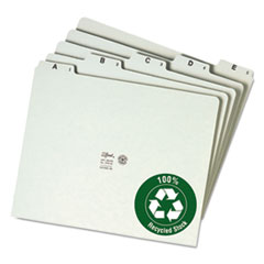 Recycled Top Tab File Guides, Alpha, 1/5