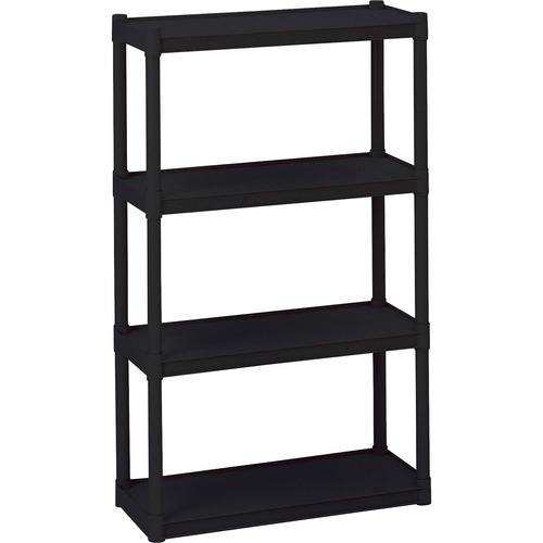 Four-Shelf Open Storage System, 32"x13"x54", Black