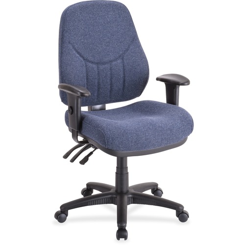 Lorell  Multi-Task Chair,High-Back,26-7/8"x26"x39"to42-1/2",Blue