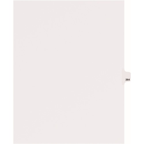 Avery  Divider, "264", Side Tab, 8-1/2"x11", 25/PK, White