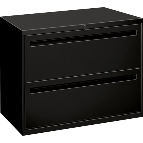 2-Drawer Lateral File, 36"x19-1/4"x28-3/8", Black