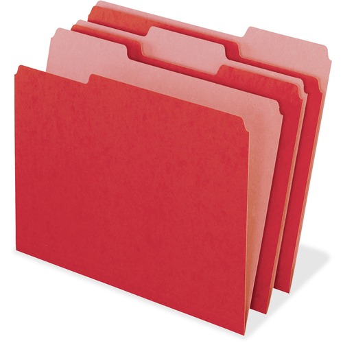 Recycled File Folders,11pt,9-1/2"x11-3/4",1/3,100/BX,RD