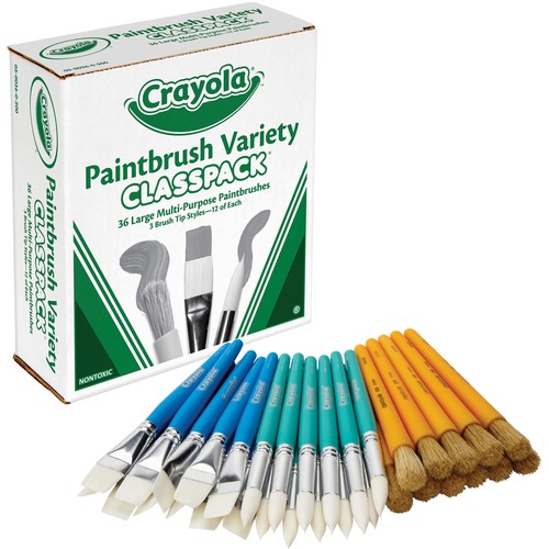 Large Paint Brush Variety Classpack, 36/BX,