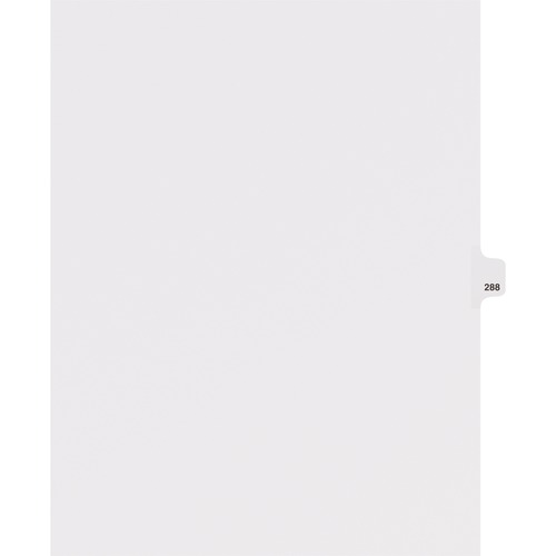 Avery  Dividers, "288", Side Tab, 8-1/2"x11", 25/PK, White