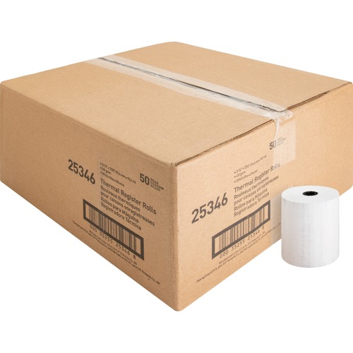 Business Source  Thermal Paper Roll, 3-1/8"x230', 50/CT, White