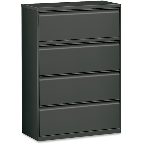 Lorell  Lateral File, 4-Drawer, 36"x18-5/8"x52-1/2", Charcoal