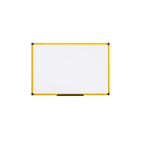 Maya Magnetic Industrial Dry Erase Board, 3' x 4', Whiteboard with Yellow Frame