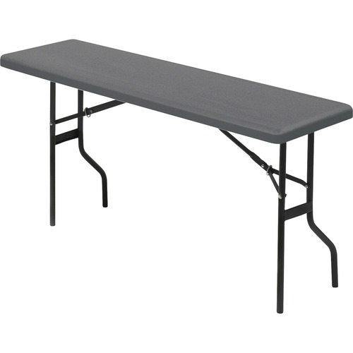 Folding Table, 18"x60", Charcoal