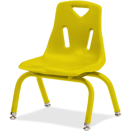 Plastic Stacking Chairs, 10" H, Yellow