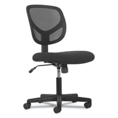 Mid-back Task Chair, Mesh Back, 24.21"Wx24.41"Lx38.27"H, BK