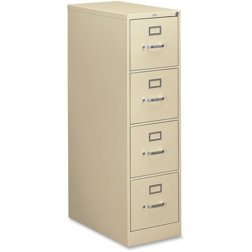 4 Drawer File, Vertical, Letter, 15"x26-1/2"x52", Putty