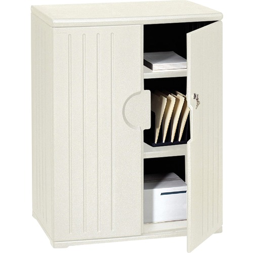 Storage Cabinet, 2-Shelf, 36"x22"x46", Platinum