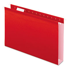 Pendaflex  Hanging Folders, w/Box Bottoms, 25/BX, Red