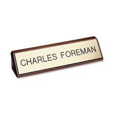Name Plate Only, Plastic, 2"x8"