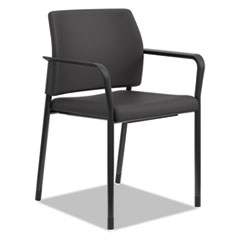 The HON Company  Guest Chair, Fixed Arms, 17-1/2"x22-1/4"x31-1/2", 2/CT, BK