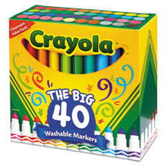 MARKERS,WASHABLE,BRDLN,40CT