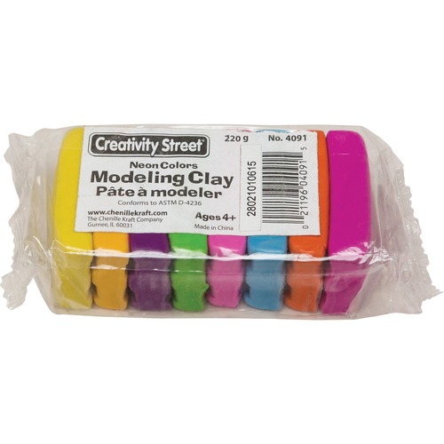 Modeling Clay, 220 Grams, 8/PK, Assorted
