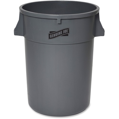 Trash Container, Heavy Duty,44 Gal,31.5"x24"x24",4/CT,Gray