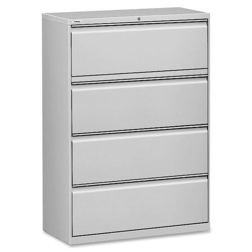 Lorell  Lateral File, 4-Drawer, 42"x18-5/8"x52-1/2", Lt Gray