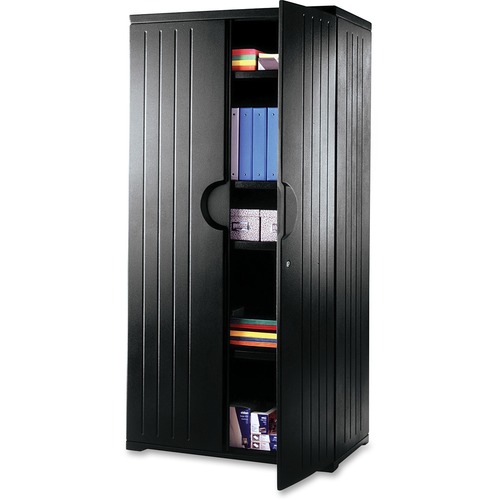 Storage Cabinet, 4-Shelf, 36"x22"x72", Black