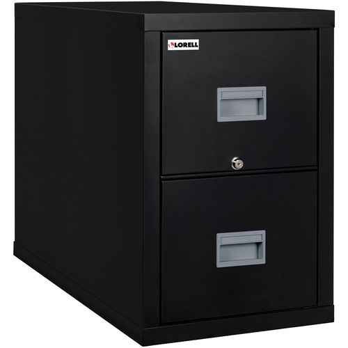 Lorell  File Cabinet, 2-Drawer, 20-9/10"Wx31-3/5"Dx27-3/4"H, Black