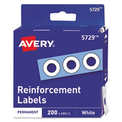 Avery  Reinforcements, Roll Dispnsr,1/4" Diameter, 200/PK, White