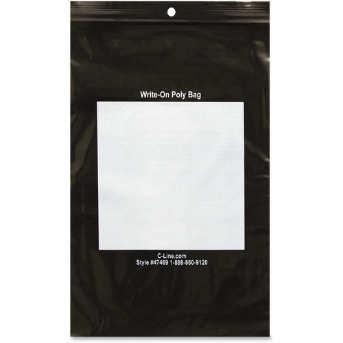 Write-On Small Parts Bags, 6"x9", 1000/BX, Black