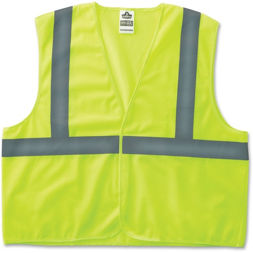 Safety Vest, Economy, ANSI-compliant Reflective, L/XL, Lime
