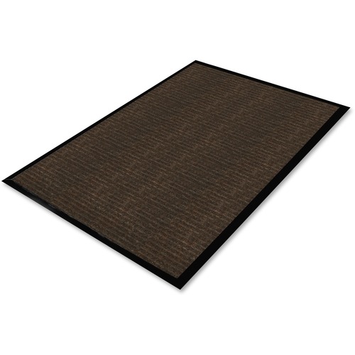 Genuine Joe  Dual Rib Indoor Mat, f/Hard Surface, 4'x6', Chocolate