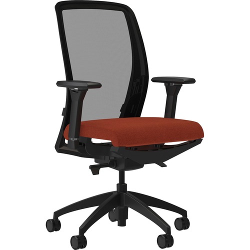 Lorell  High-back Chair, Mesh Back, Adj Arms, 26-1/2"x25"x47", OE