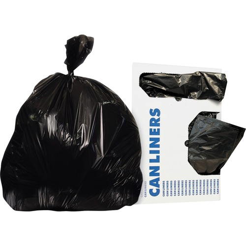 Can Liners, 56 Gal, 2mil, 43"x47", 100/CT, Black