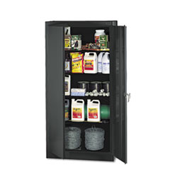 Tennsco Corp.  Storage Cabinet, 4 Shelves, 2-Door, 72"x36"x18", Black