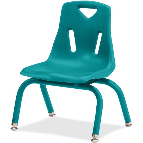 Plastic Stacking Chairs, 10" H, Teal