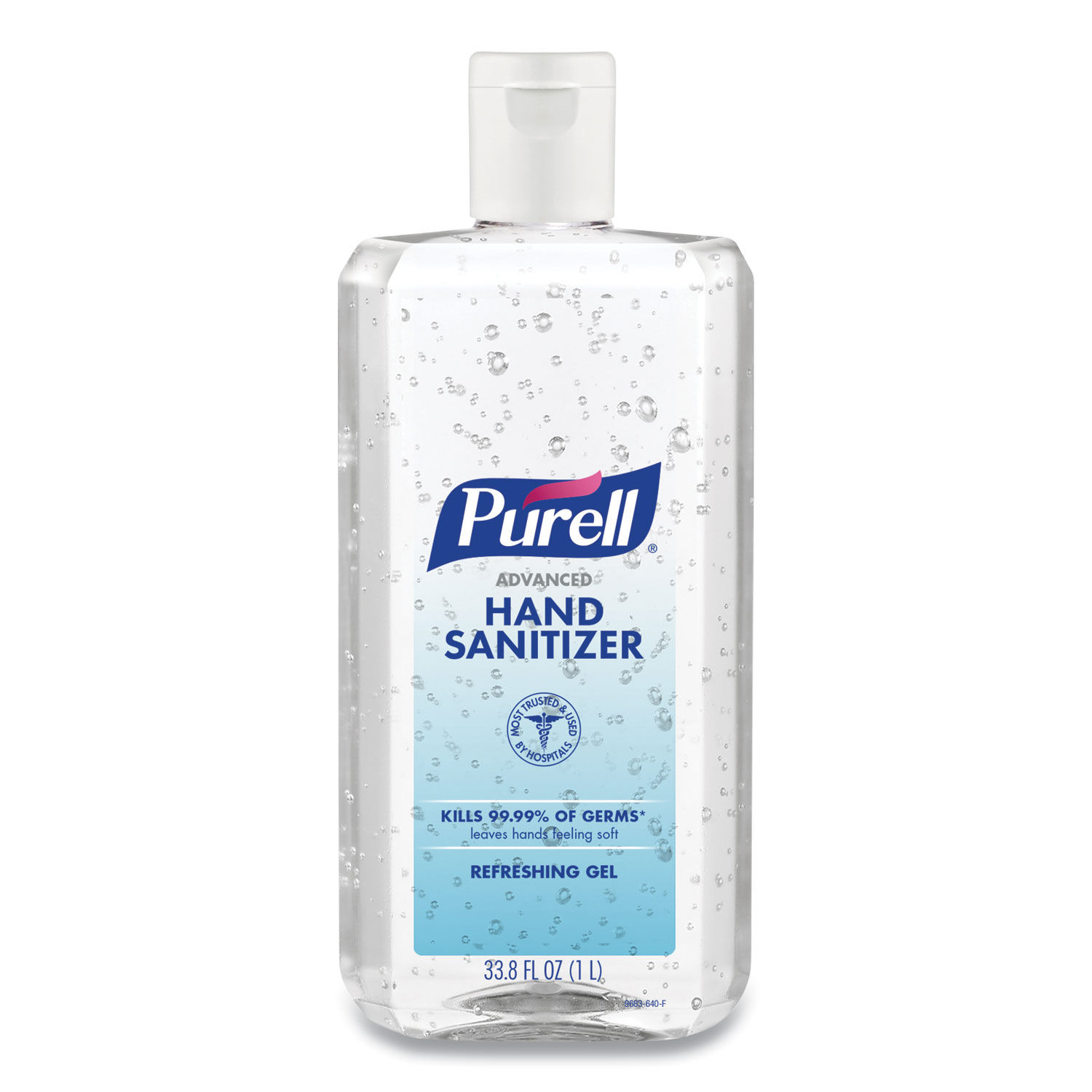 Advanced Refreshing Gel Hand Sanitizer, Clean Scent, 1 L Flip Cap Bottle, 4/Carton