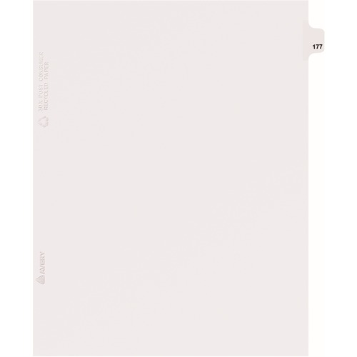 Avery  Dividers, "177", Side Tab, 8-1/2"x11", 25/PK, White
