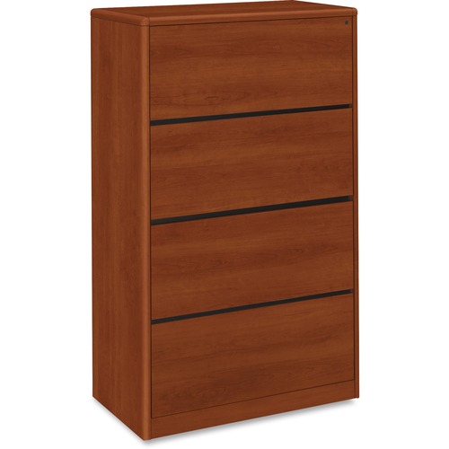 The HON Company  4-Drawer Lateral File, 36"x20"x59", Cognac