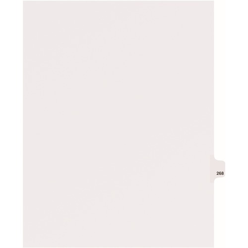 Avery  Divider, "268", Side Tab, 8-1/2"x11", 25/PK, White
