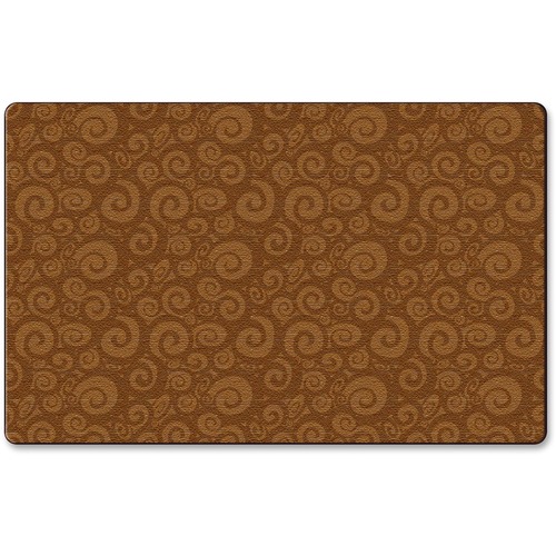 Flagship Carpets, Inc.  Solid Color Swirl Rug, 7'6x12', Chocolate