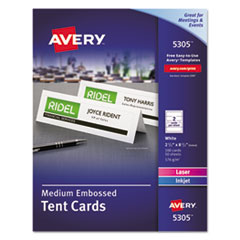 5305, CARD,TENT,2.5X8.5,100/BX, AVE5305