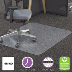 Deflecto  Chairmat, Rectangular, All Pile, Studded, 46"x60", CL